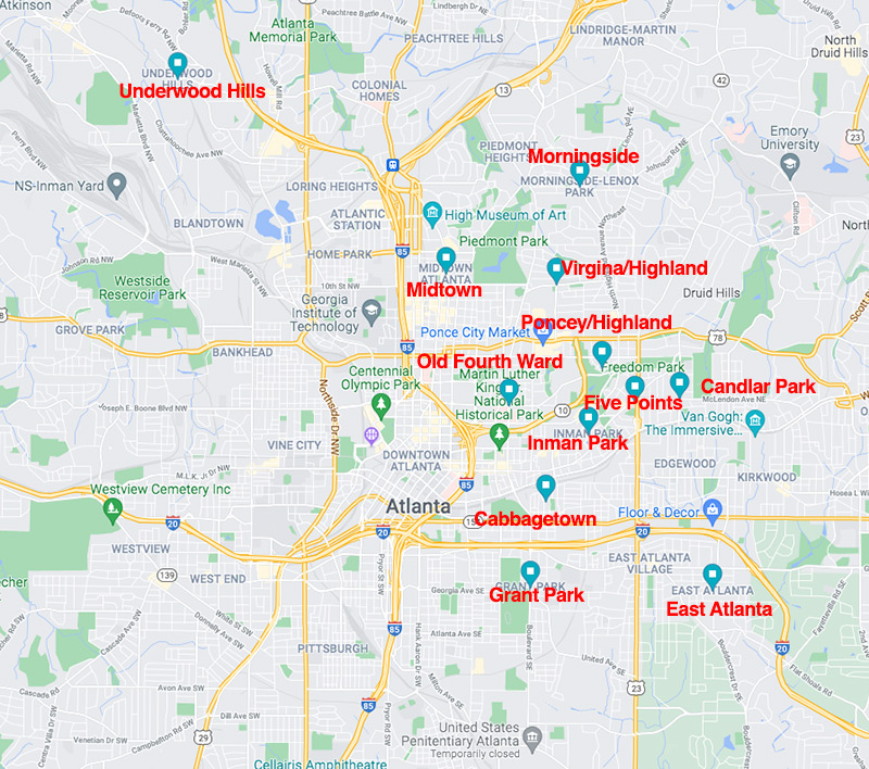 safest neighborhoods atlanta