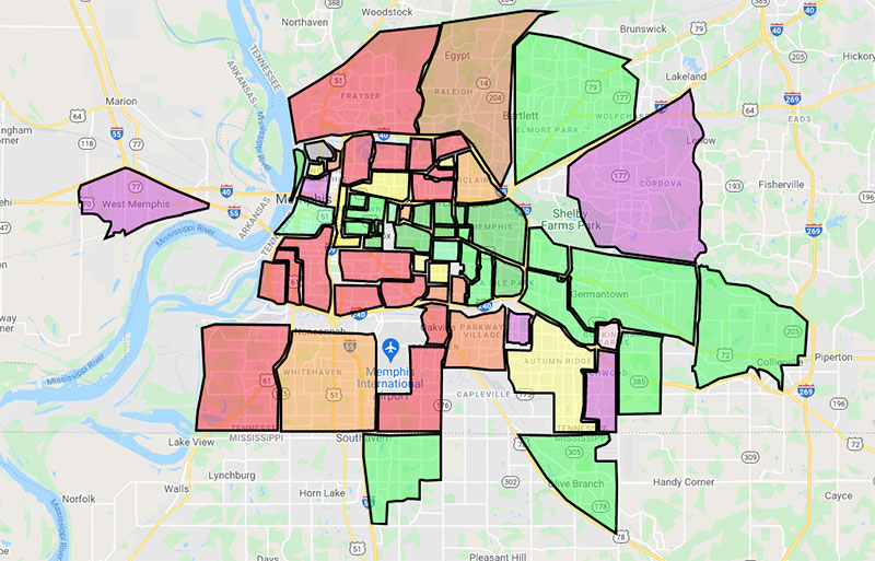 best and worst neighborhoods memphis