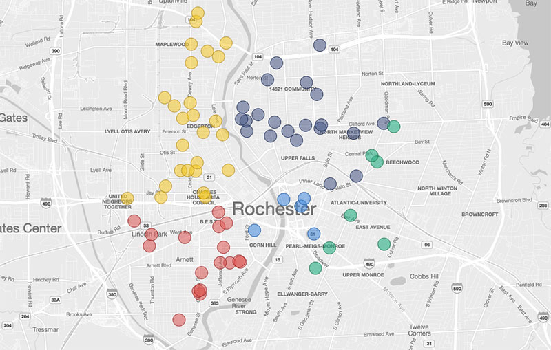 rochester new york crime map