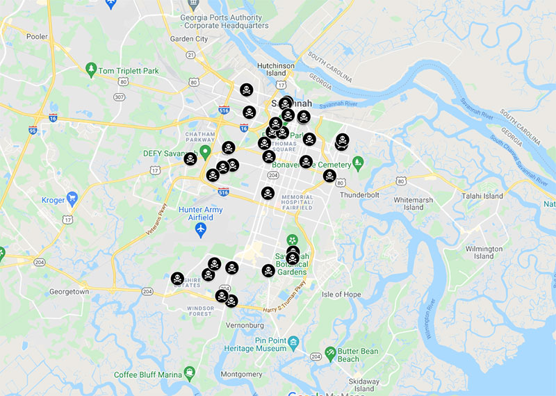 savannah georgia crime map