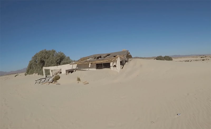 sand covered houses - newberry springs