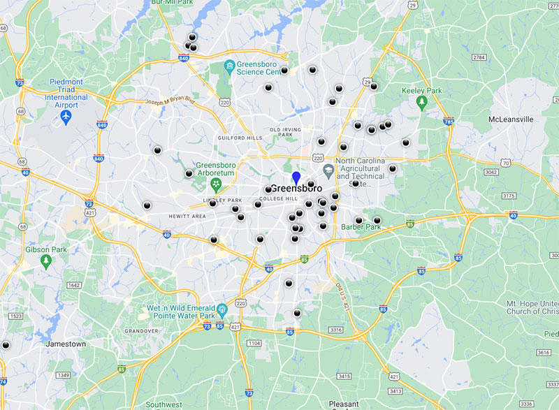 greensboro murder map