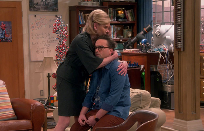 The Big Bang Theory - Leonard Hugs His Mother
